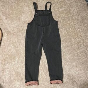 Zara kids size 4-5 black denim overalls. Never worn.